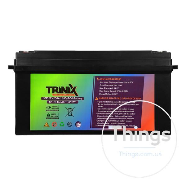 Акумуляторна батарея літій-залізо-фосфатна 12В 150А*год Trinix 12V150Ah LiFePO4 K3-44-00003 фото
