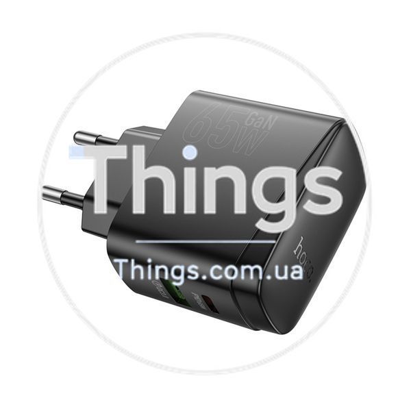 Мережевий Зарядний Пристрій Hoco CS63A 1USB/1USB-C PD65W/QC GAN Од1-00045170 фото