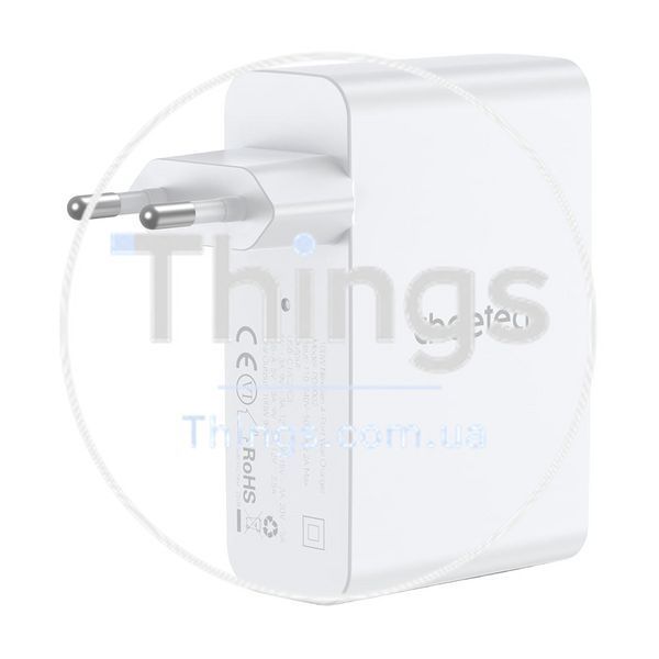 Мережевий зарядний пристрій Choetech PD9002 PD100W GAN USB-A+3xUSB-C White K3-43-00172 фото