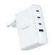 Мережевий зарядний пристрій Choetech PD9002 PD100W GAN USB-A+3xUSB-C White K3-43-00172 фото 2