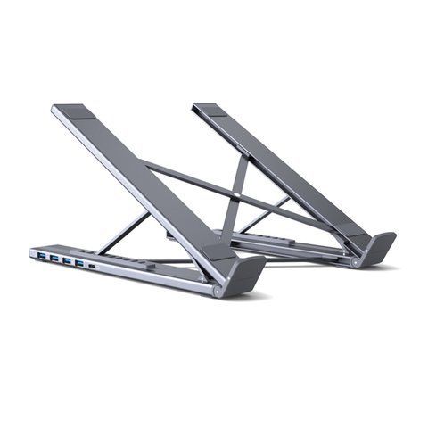 USB-C хаб-підставка 7-в-1 Choetech M57 HDMI 4K@30Hz, 2 USB 3.0, USB-C Data, USB-C PD 100W, SD-card, TF-card K3-43-00174 фото