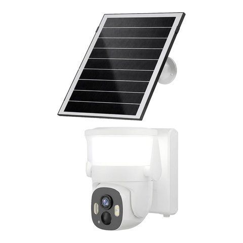 IP PTZ-відеокамера автономна з WiFi, прожектором та сонячною панеллю 3Mp Light Vision VLC-6103WLS White (Lamp+Solar) (CareCam Pro) f=3.6mm, на акумуляторних батареях K3-75-00352 фото