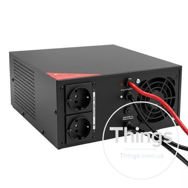 Інвертор Kraft KRF-AVR600VA/500W-12V з правильною синусоїдою під зовнішній акумулятор K3-42-00094 фото