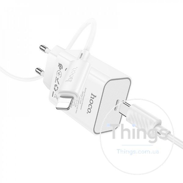 Home Charger 20W PD3.0 C to Lightning Cable (1m) Hoco C143A К2-000081233 фото