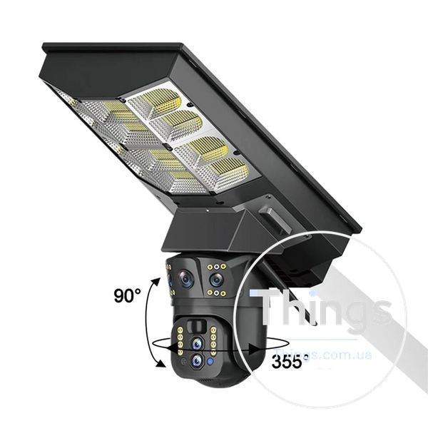IP PTZ-відеокамера автономна з 4G, прожектором та сонячною панеллю 3Mp+3Mp+3Mp Light Vision VLC-1030IG10ZL/2C (Lamp+Solar) f=4mm, на акумуляторних батареях K3-75-00289 фото