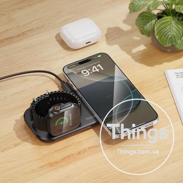 Magnetic Wireless Charger 3 in 1 &mdash; Hoco CW65 &mdash; White K2-000083104 фото
