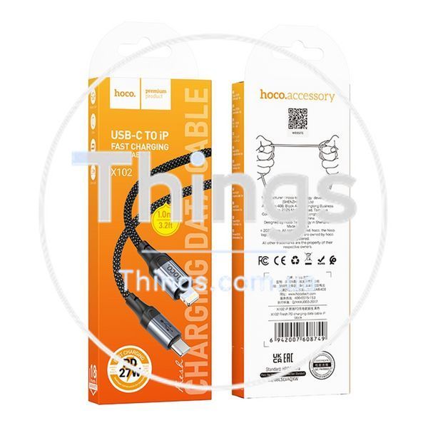 Кабель USB Hoco X102 Type-C to Lightning PD27W Од1-00045073 фото
