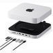 Хаб док станція Satechi для mac mini m2 m1 mac studio з ssd накопичувачем nvme sata m2 usb c 10gbps usb-a 10gbps 3,5мм сріблястий K1-000722 фото 1