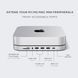 Хаб док станція Satechi для mac mini m2 m1 mac studio з ssd накопичувачем nvme sata m2 usb c 10gbps usb-a 10gbps 3,5мм сріблястий K1-000722 фото 3