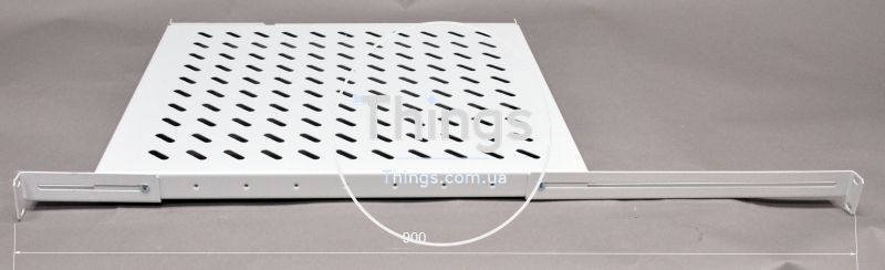 Полка 19" 4 точки крепл. , 550мм глуб. , перфорированная , сталь , 1,5мм , серая CM-1221 фото