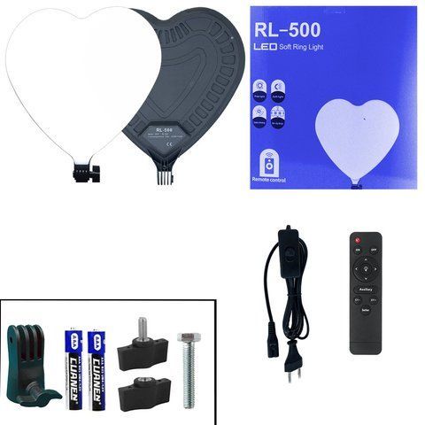 Лампа видеосвет LED RL-500 \ светильник сердце 30/32 К2-000078931 фото
