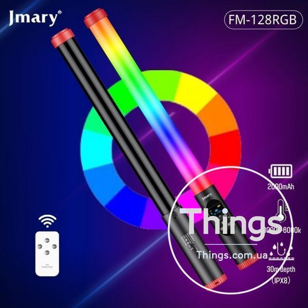 Лампа LED видео Handheld Fill Light Stick Jmary FM-128RGB K2-000083490 фото