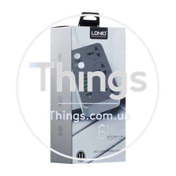 Мережевий Подовжувач LDNIO SC3604 6USB 3.4A 00000010228 фото