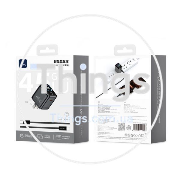 Home Charger | 45W | GaN | PD3.0 &mdash; Wiwu CHG500 K2-000083684 фото