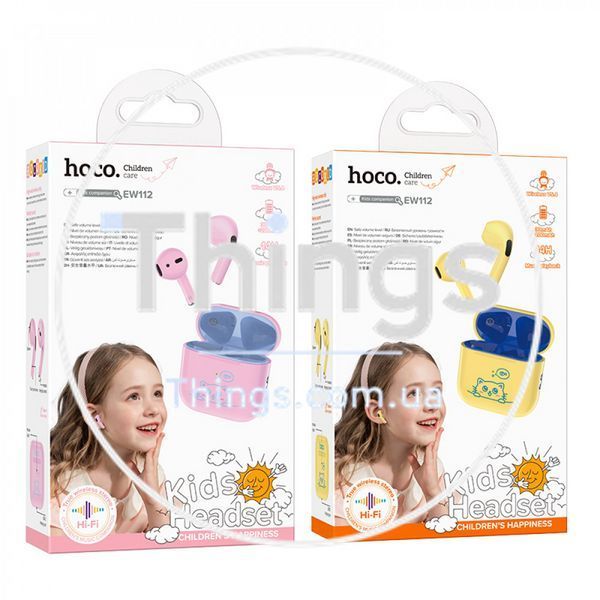 Bluetooth гарнітура TWS Hoco EW112 &mdash; Yellow К2-000080728 фото