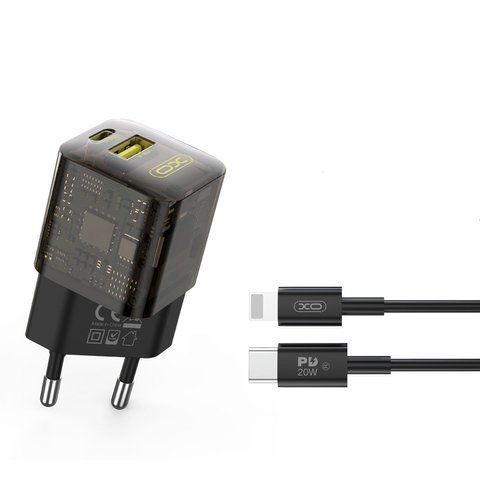 Мережевий Зарядний Пристрій XO CE05 PD30W+QC3.0 Type-C to Lightning Од1-00038837 фото