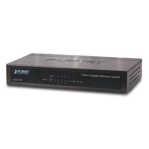 Гігабітний комутатор для дому та малого офісу Planet GSD-503 (5-Port 10/100/1000Mbps) РР-GSD-503-EU фото
