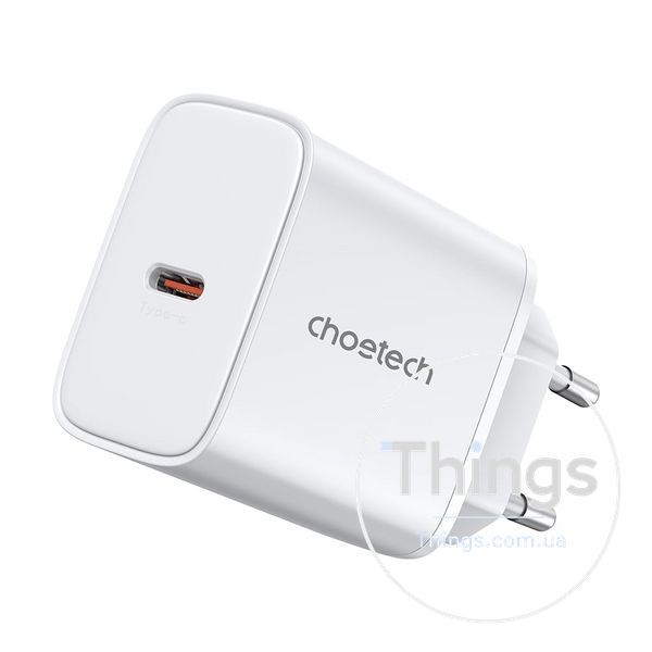 Мережевий зарядний пристрій Choetech PD3042 mini PD45W USB-C White K3-43-00156 фото