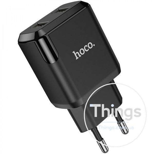 Home Charger 2.1A 2U Micro Cable (1m) Hoco N7 &mdash; Black К2-000071410 фото