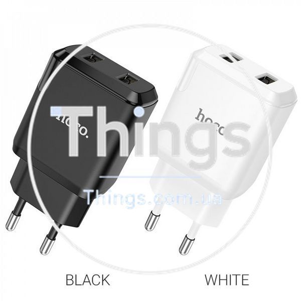 Home Charger 2.1A 2U Micro Cable (1m) Hoco N7 &mdash; Black К2-000071410 фото