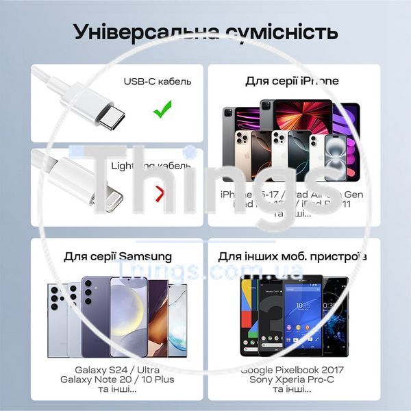 Мережевий зарядний пристрій Choetech PD3042 mini PD45W USB-C White K3-43-00156 фото