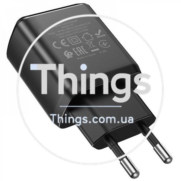 Home Charger 2.1A 2U Micro Cable (1m) Hoco N7 &mdash; Black К2-000071410 фото