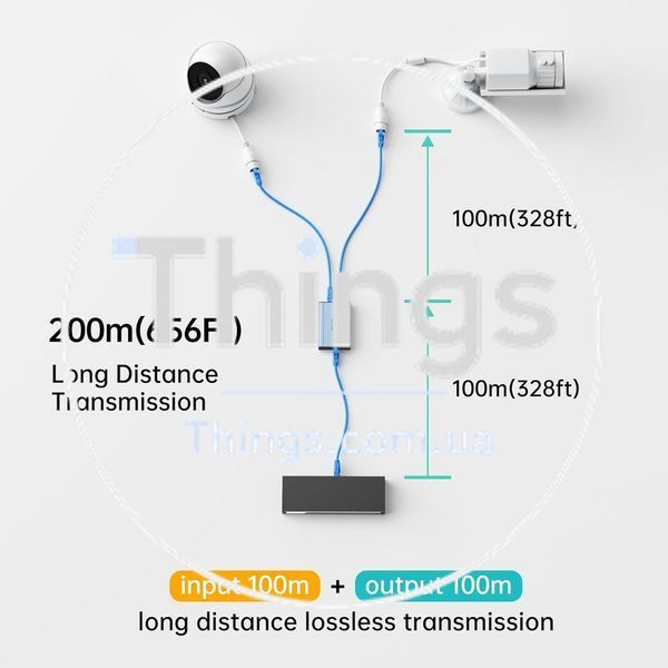 MT-VIKI MT-SE2P 48V POE Ethernet сплиттер 1на2 1000 Мбит/с, POE гигабитный двухканальный RJ45 сплиттер, работает с POE IP камерой K1-000713 фото