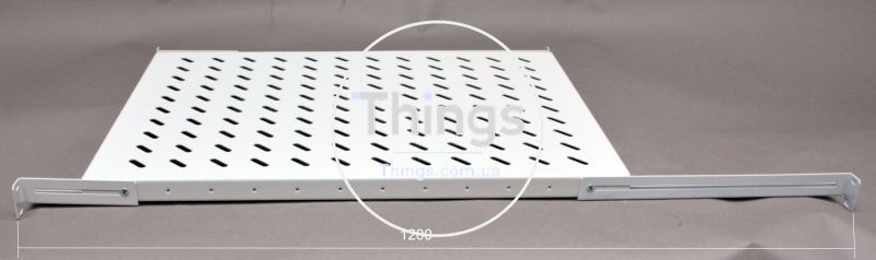 Полка 19" 4 точки крепл. , 850мм глуб. , перфорированная , сталь , 2,0мм , серая CM-1174 фото