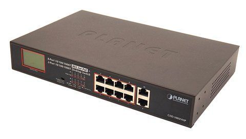 Некерований гігабітний комутатор PoE Planet GSD-1002VHP (8Port 10/100/1000Mbps 802.3atPoE+2Port РР-GSD-1002VHP фото