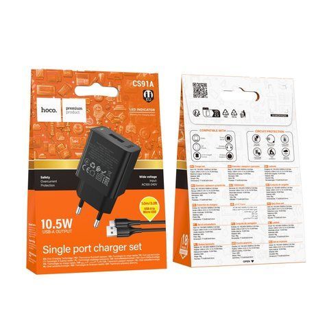 Мережевий Зарядний Пристрій Hoco CS91A 1USB 2.1A+USB to Micro Од1-00048832 фото