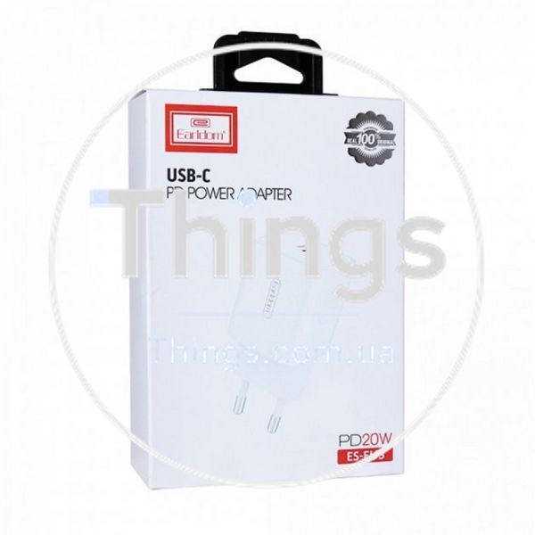 Home Charger 20W 1C Lightning Cable (1m) Earldom ES-EU3 PD(C-I) К2-000070638 фото