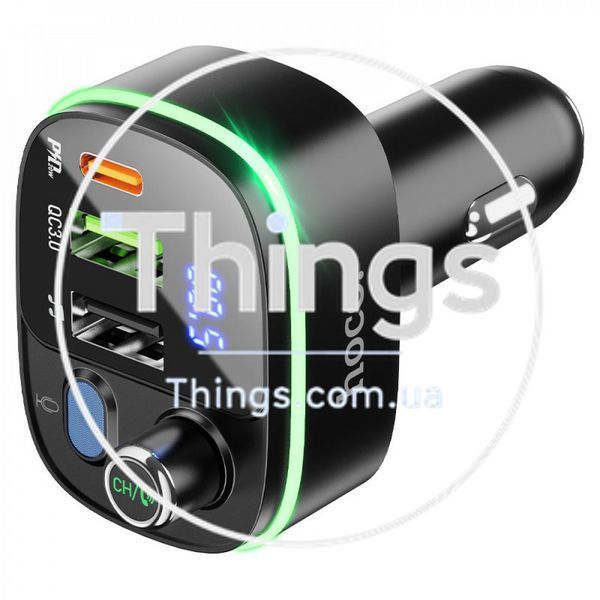 Fm Transmitter MP3 | Car Charger | 3.0A | PD20W | 2U &mdash; Hoco E62 &mdash; Black K2-000071898 фото