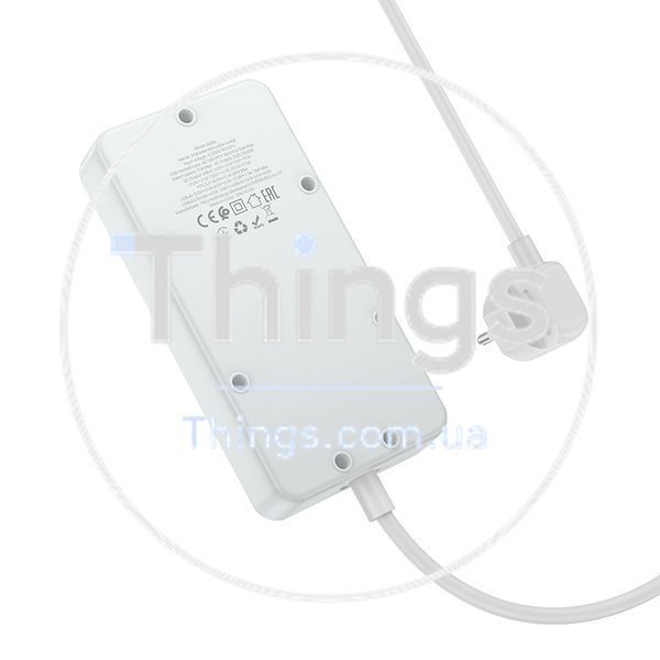 Мережевий Подовжувач Hoco AC8A PD30W/QC18W/1C3A 1.5m Од1-00039599 фото