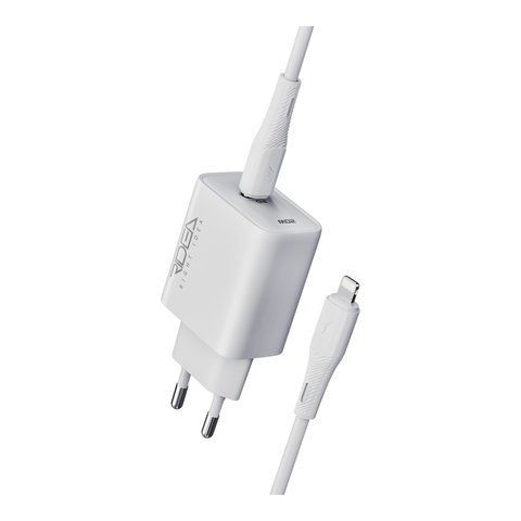 Мережевий Зарядний Пристрій Ridea RW-20125 Rapid Pro 1USB-C QC/PD 20W+Type-C to Lightning Од1-00046165 фото