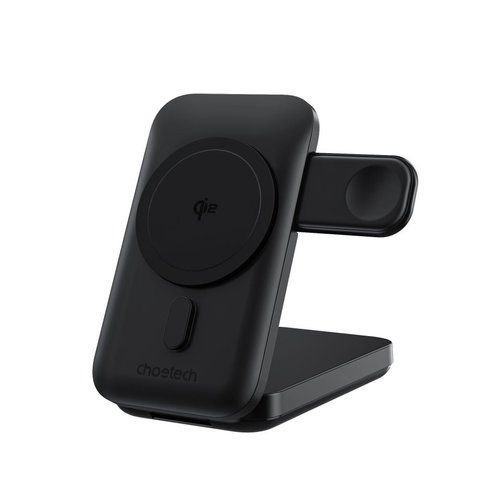 Повербанк з підставкою 10000mAh Choetech B750 Black QC3.0 PD3.0 бездротова зарядка смартфонів та Apple Watch K3-43-00133 фото