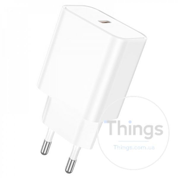 Home Charger 20W PD C to Lightning Cable (1m) Borofone BA71A &mdash; White К2-000073994 фото
