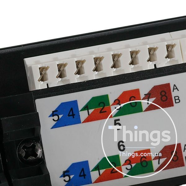 Патч-панель 19" 24хRJ-45 UTP кат.5e, із заднім організатором CM-2166 фото