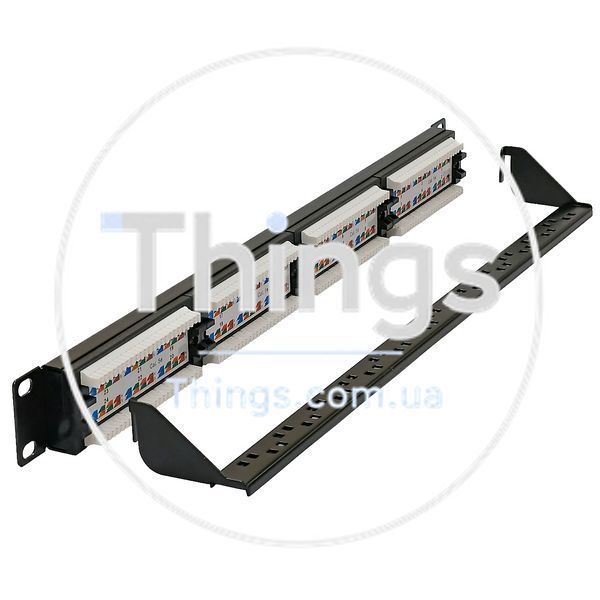 Патч-панель 19" 24хRJ-45 UTP кат.5e, с задним организатором CM-2166 фото