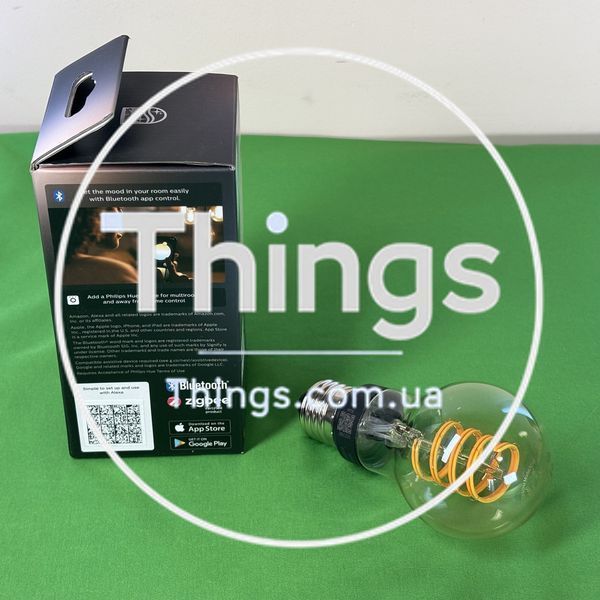 Умная LED лампочка Philips Hue E27 White A60 Retro 7W, ZigBee, Bluetooth, Apple HomeKit K1-000502 фото