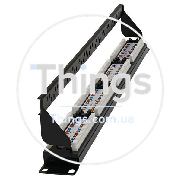 Патч-панель 19" 24хRJ-45 UTP кат.5e, с задним организатором CM-2166 фото