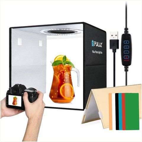 Лайтбокс PULUZ ZY5032BD, 30&times;30&times;30 см, LED кільце 112 LED, CRI&ge;97, 5500K, USB 2 м, 6 фонів, диммер K1-000842 фото