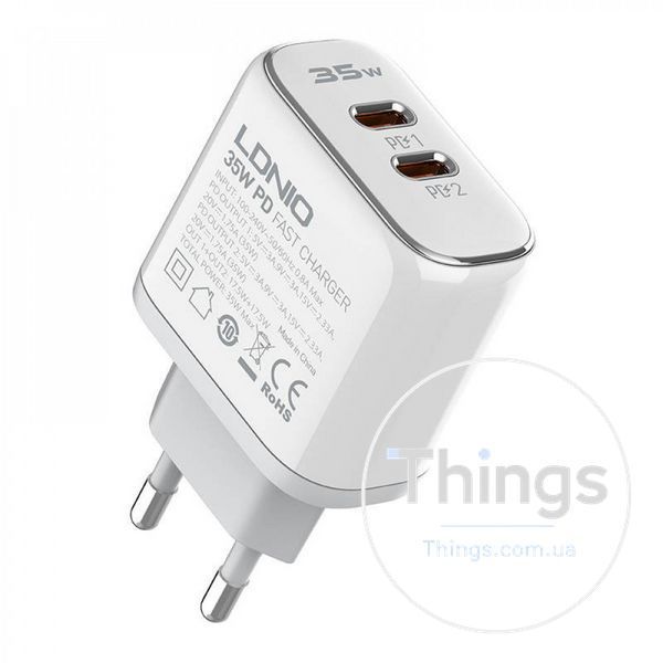 Home Charger 35W 2C Ldnio A2528C White К2-000075831 фото