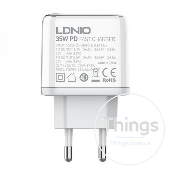 Home Charger 35W 2C Ldnio A2528C White К2-000075831 фото
