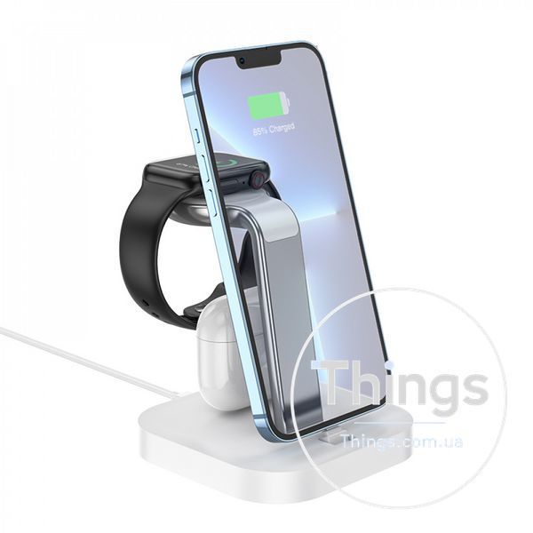 Wireless Charger 3 in 1 Hoco CW43 &mdash; black К2-000077471 фото