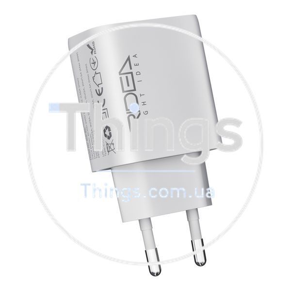 Мережевий Зарядний Пристрій Ridea RW-30120 Turbo 1USB/1USB-C QC/PD 30W Од1-00046170 фото