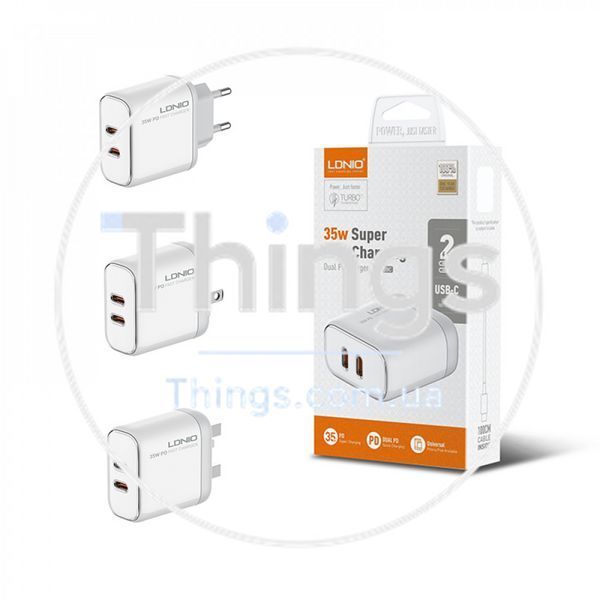 Home Charger 35W 2C Ldnio A2528C White К2-000075831 фото