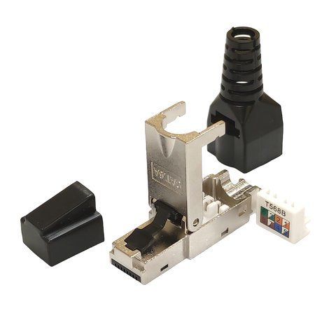 Конектор RJ45 STP кат. 6A, екранований, безінструментальний CM-9801 фото