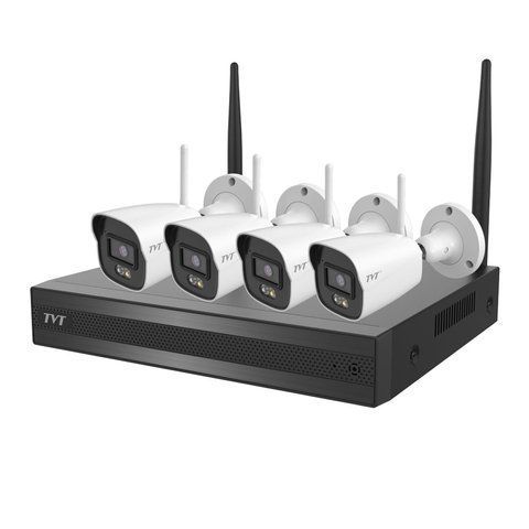 Комплект IP-відеонагляду з WiFi на 4 камери TVT TD-P0804W1-001: 4 циліндричні 4Mp WiFi IP-відеокамери + 8-канальний 8Mp WiFi IP-відеореєстратор K3-77-00482 фото