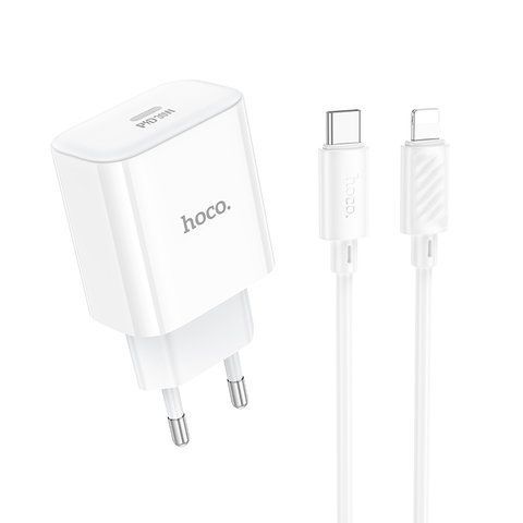 Мережевий Зарядний Пристрій Hoco C76A Pro 1USB-C PD/QC 30W+Type-C to Lightning Од1-00041730 фото