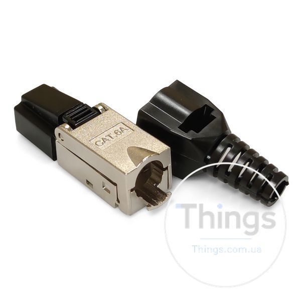 Конектор RJ45 STP кат. 6A, екранований, безінструментальний CM-9801 фото